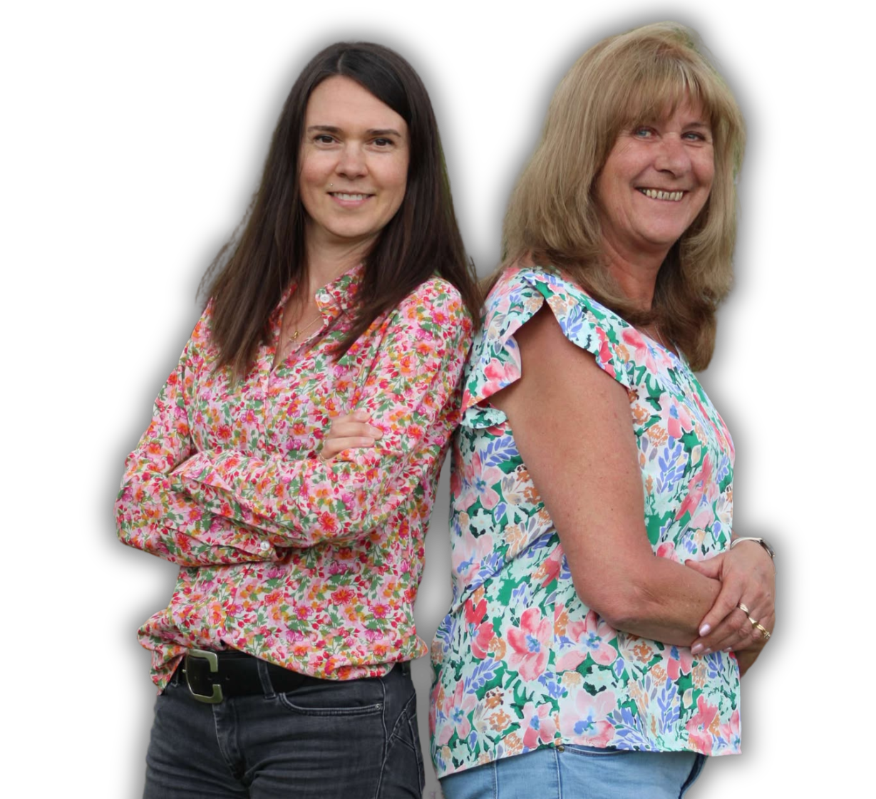 Portrait Laura et Helen Welsh, dos à dos enseignantes britanniques